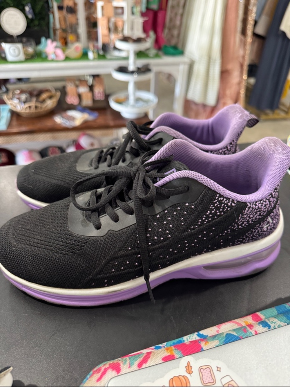 Nike Black and Purple Women's Running Sneakers